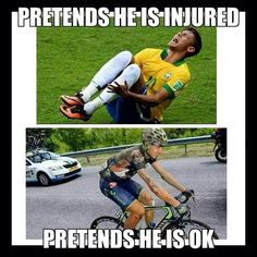 Pretends he is injured. Pretends he is ok so he can keep riding.