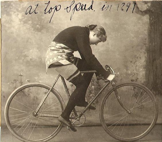 Margaret Gast, the â€œMile a Minuteâ€ gal. She was a world champion cyclist in the late 1800â€²s.