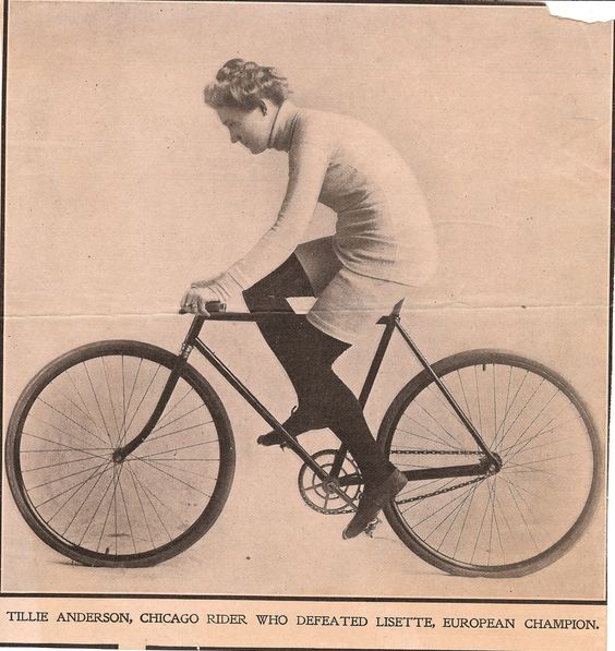 Tillie Anderson, Chicago rider who defeated Lisette, european champion